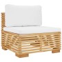 6-piece garden furniture set and solid teak wood cushions by vidaXL, Garden sets - Ref: Foro24-3100859, Price: 1,00 €, Discou...