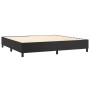 Black synthetic leather bed frame 200x200 cm by vidaXL, Beds and slatted bases - Ref: Foro24-3121065, Price: 162,27 €, Discou...