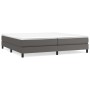 Estructura de cama de cuero sintético gris 200x200 cm de vidaXL, Camas y somieres - Ref: Foro24-3120722, Precio: 145,28 €, De...