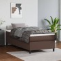 Brown synthetic leather box spring bed frame 90x190 cm by vidaXL, Beds and slatted bases - Ref: Foro24-3121026, Price: 106,75...