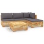 5-piece garden furniture set and solid teak wood cushions by vidaXL, Garden sets - Ref: Foro24-3100856, Price: 775,38 €, Disc...