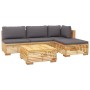 5-piece garden furniture set and solid teak wood cushions by vidaXL, Garden sets - Ref: Foro24-3100856, Price: 775,38 €, Disc...