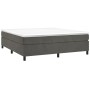 Estructura de cama de terciopelo gris oscuro 160x200 cm de vidaXL, Camas y somieres - Ref: Foro24-3121127, Precio: 124,61 €, ...