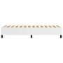 Box spring bed frame white synthetic leather 100x200 cm by vidaXL, Beds and slatted bases - Ref: Foro24-3121030, Price: 122,9...