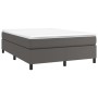 Gray synthetic leather bed frame 140x190 cm by vidaXL, Beds and slatted bases - Ref: Foro24-3121045, Price: 135,30 €, Discoun...