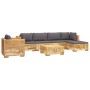 7-piece garden furniture set and solid teak wood cushions by vidaXL, Garden sets - Ref: Foro24-3100862, Price: 1,00 €, Discou...