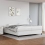 White synthetic leather bed frame 200x200 cm by vidaXL, Beds and slatted bases - Ref: Foro24-3121066, Price: 163,66 €, Discou...