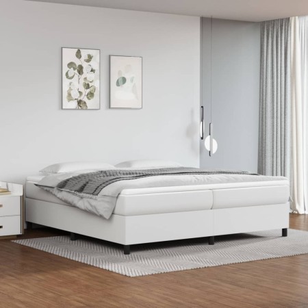 Estructura de cama de cuero sintético blanco 200x200 cm de vidaXL, Camas y somieres - Ref: Foro24-3121066, Precio: 163,66 €, ...