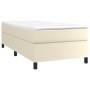 Box spring bed frame cream synthetic leather 100x200 cm by vidaXL, Beds and slatted bases - Ref: Foro24-3121031, Price: 111,4...