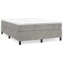 Light gray velvet bed frame 140x200 cm by vidaXL, Beds and slatted bases - Ref: Foro24-3121120, Price: 146,48 €, Discount: %