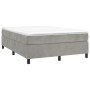 Light gray velvet bed frame 140x200 cm by vidaXL, Beds and slatted bases - Ref: Foro24-3121120, Price: 146,48 €, Discount: %