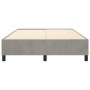 Light gray velvet bed frame 140x200 cm by vidaXL, Beds and slatted bases - Ref: Foro24-3121120, Price: 146,48 €, Discount: %