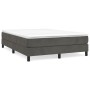 Estructura de cama de terciopelo gris oscuro 140x190 cm de vidaXL, Camas y somieres - Ref: Foro24-3120767, Precio: 95,77 €, D...