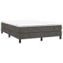 Estructura de cama de terciopelo gris oscuro 140x190 cm de vidaXL, Camas y somieres - Ref: Foro24-3120767, Precio: 95,77 €, D...