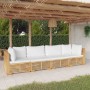 4-piece garden furniture set and solid teak wood cushions by vidaXL, Garden sets - Ref: Foro24-3100867, Price: 708,99 €, Disc...