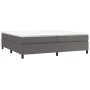 Estructura de cama box spring cuero sintético gris 200x200 cm de vidaXL, Camas y somieres - Ref: Foro24-3121069, Precio: 151,...