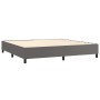 Estructura de cama box spring cuero sintético gris 200x200 cm de vidaXL, Camas y somieres - Ref: Foro24-3121069, Precio: 151,...