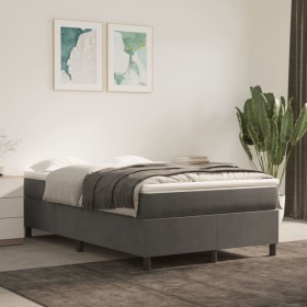 Dark gray velvet bed frame 120x200 cm by vidaXL, Beds and slatted bases - Ref: Foro24-3121109, Price: 115,63 €, Discount: %