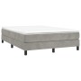 Light gray velvet bed frame 140x200 cm by vidaXL, Beds and slatted bases - Ref: Foro24-3120772, Price: 112,02 €, Discount: %