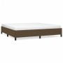 Dark brown fabric bed frame 200x200 cm by vidaXL, Beds and slatted bases - Ref: Foro24-347093, Price: 139,91 €, Discount: %