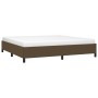 Dark brown fabric bed frame 200x200 cm by vidaXL, Beds and slatted bases - Ref: Foro24-347093, Price: 139,91 €, Discount: %