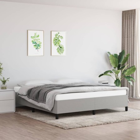 Estructura de cama gris claro tela 180x200 cm de vidaXL, Camas y somieres - Ref: Foro24-347082, Precio: 128,65 €, Descuento: %