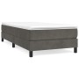 Estructura de cama de terciopelo gris oscuro 100x200 cm de vidaXL, Camas y somieres - Ref: Foro24-3120755, Precio: 84,52 €, D...