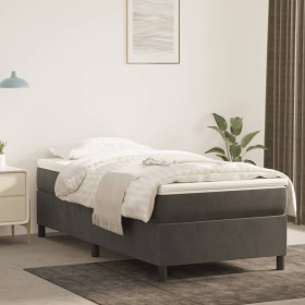 Dark gray velvet bed frame 90x200 cm by vidaXL, Beds and slatted bases - Ref: Foro24-3121097, Price: 88,99 €, Discount: %