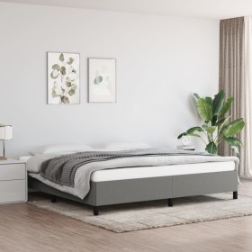 Estructura de cama tela gris oscuro 200x200 cm de vidaXL, Camas y somieres - Ref: Foro24-347091, Precio: 148,49 €, Descuento: %