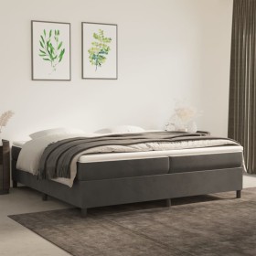 Estructura de cama de terciopelo gris oscuro 180x200 cm de vidaXL, Camas y somieres - Ref: Foro24-3121139, Precio: 149,85 €, ...