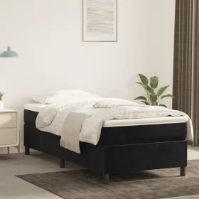 Estructura de cama de terciopelo negro 90x190 cm de vidaXL, Camas y somieres - Ref: Foro24-3121092, Precio: 74,50 €, Descuent...