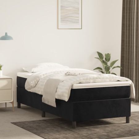 Estructura de cama de terciopelo negro 90x190 cm de vidaXL, Camas y somieres - Ref: Foro24-3121092, Precio: 83,99 €, Descuent...