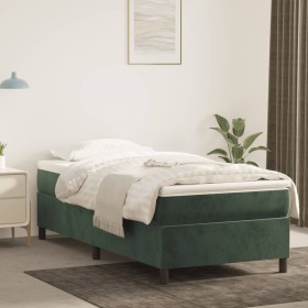 Estructura de cama de terciopelo verde 90x190 cm de vidaXL, Camas y somieres - Ref: Foro24-3121093, Precio: 97,19 €, Descuent...