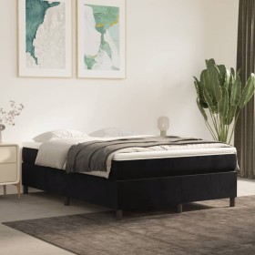 Estructura de cama de terciopelo negro 140x190 cm de vidaXL, Camas y somieres - Ref: Foro24-3121116, Precio: 114,09 €, Descue...