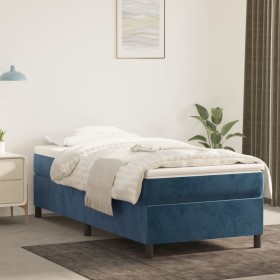 Blue velvet bed frame 100x200 cm by vidaXL, Beds and slatted bases - Ref: Foro24-3121106, Price: 89,01 €, Discount: %