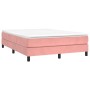 Pink velvet bed frame 140x200 cm by vidaXL, Beds and slatted bases - Ref: Foro24-3120777, Price: 96,91 €, Discount: %