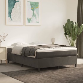 Estructura de cama de terciopelo gris oscuro 140x200 cm de vidaXL, Camas y somieres - Ref: Foro24-3121121, Precio: 118,62 €, ...