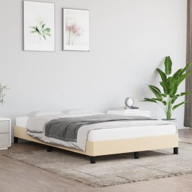 Cream fabric bed frame 120x200 cm by vidaXL, Beds and slatted bases - Ref: Foro24-346709, Price: 94,07 €, Discount: %