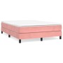 Pink velvet bed frame 140x190 cm by vidaXL, Beds and slatted bases - Ref: Foro24-3120771, Price: 94,73 €, Discount: %