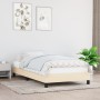 Cream fabric bed frame 100x200 cm by vidaXL, Beds and slatted bases - Ref: Foro24-346701, Price: 88,06 €, Discount: %