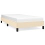 Cream fabric bed frame 100x200 cm by vidaXL, Beds and slatted bases - Ref: Foro24-346701, Price: 88,06 €, Discount: %