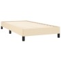 Cream fabric bed frame 100x200 cm by vidaXL, Beds and slatted bases - Ref: Foro24-346701, Price: 88,06 €, Discount: %