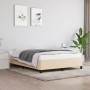 Cream fabric bed frame 140x200 cm by vidaXL, Beds and slatted bases - Ref: Foro24-347071, Price: 115,98 €, Discount: %