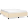 Cream fabric bed frame 140x200 cm by vidaXL, Beds and slatted bases - Ref: Foro24-347071, Price: 115,98 €, Discount: %