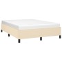 Cream fabric bed frame 140x200 cm by vidaXL, Beds and slatted bases - Ref: Foro24-347071, Price: 115,98 €, Discount: %