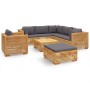 Juego muebles de jardín 8 piezas y cojines madera maciza teca de vidaXL, Conjuntos de jardín - Ref: Foro24-3100878, Precio: 1...