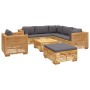 Juego muebles de jardín 8 piezas y cojines madera maciza teca de vidaXL, Conjuntos de jardín - Ref: Foro24-3100878, Precio: 1...