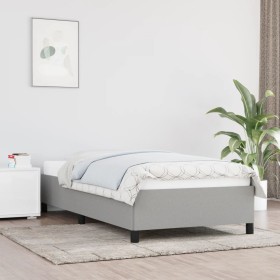 Light gray fabric bed frame 90x200 cm by vidaXL, Beds and slatted bases - Ref: Foro24-347034, Price: 91,32 €, Discount: %