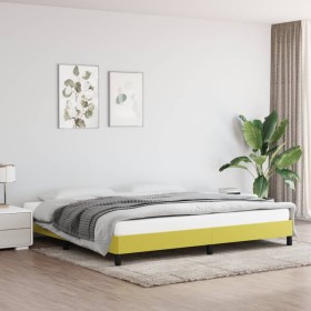 Estructura de cama de tela verde 200x200 cm de vidaXL, Camas y somieres - Ref: Foro24-346751, Precio: 108,99 €, Descuento: %