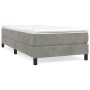 Light gray velvet bed frame 90x190 cm by vidaXL, Beds and slatted bases - Ref: Foro24-3120742, Price: 82,59 €, Discount: %